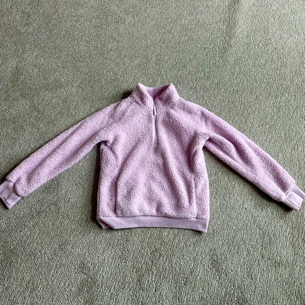 Athleta Girl Fluffy Half Zip Sweater